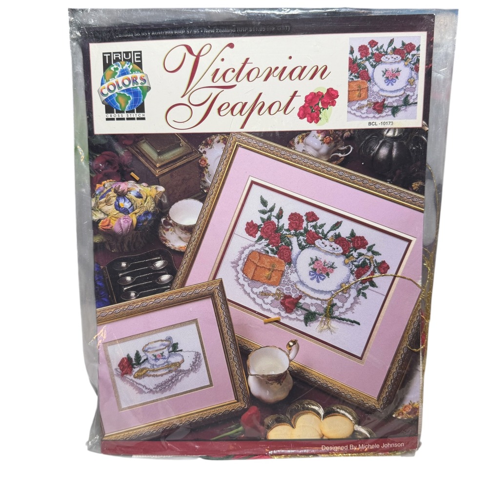 True Colors Victorian Teapot Cross‎ Stitch Kit Michele Johnson BCL-10173